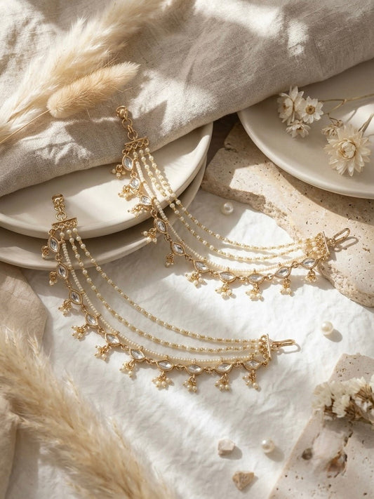 Delicate kundan kaanchain - Silks & Jewels