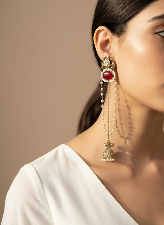Gulnaar Kashmiri Earring - Silks & Jewels