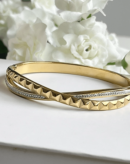 Twisted Stainless Steel Tarnish Free Everyday Bracelet - Silks & Jewels