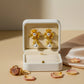 Ancient Floral Gold Tone Stainless Steel Earrings - Silks & Jewels
