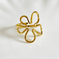 Blossom Loop Open Floral Inspired Gold Ring - Silks & Jewels