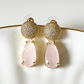 Blush Radiance Pink Teardrop Crystal Dome Earrings - Silks & Jewels