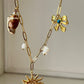 Boho Sun and Shell Gold Plated Pearl Necklace - Silks & Jewels