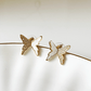 Butterfly Enamel Crystal Gold Plated Stud Earrings - Silks & Jewels