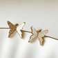 Butterfly Enamel Crystal Gold Plated Stud Earrings - Silks & Jewels