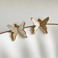 Butterfly Enamel Crystal Gold Plated Stud Earrings - Silks & Jewels