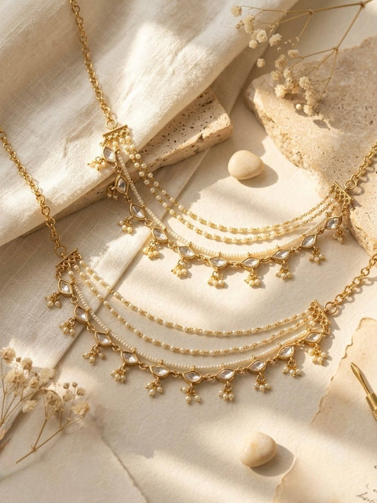 Delicate kundan kaanchain - Silks & Jewels