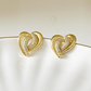 Elegant Heart Sparkling Stone Gold Stud Earrings - Silks & Jewels