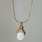 Glossy Pearl 18K Gold Foil Waterproof Necklace - Silks & Jewels