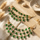 Green beaded kaanchain - Silks & Jewels