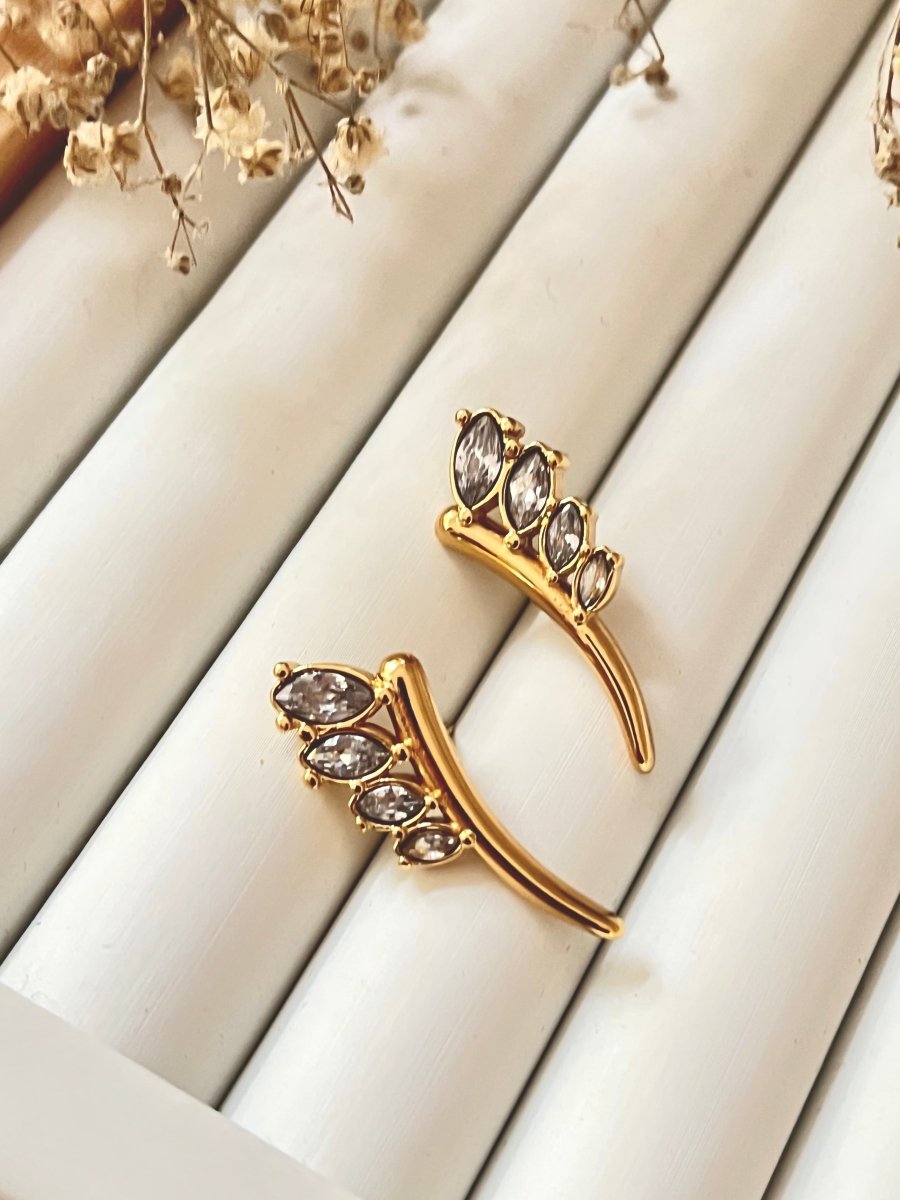 Leaf whisper Earrings - Silks & Jewels