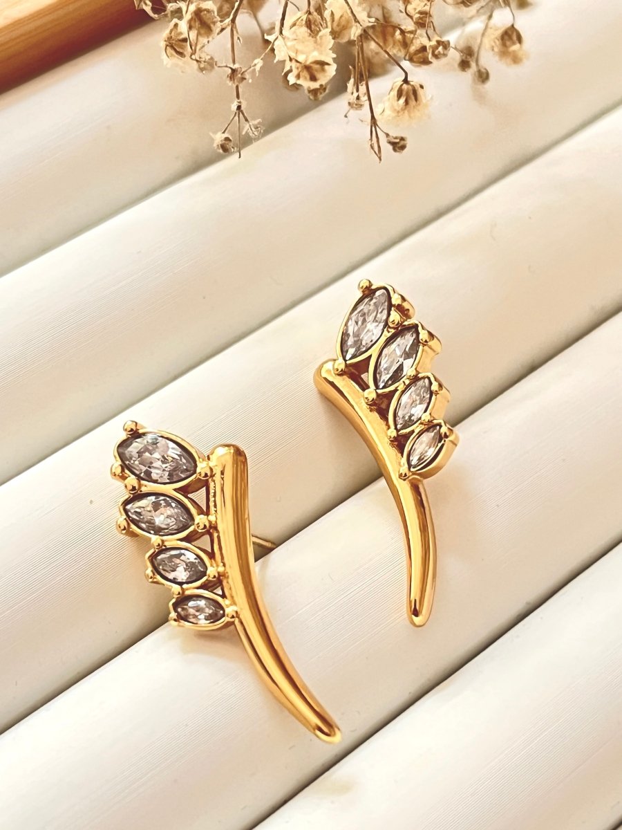 Leaf whisper Earrings - Silks & Jewels