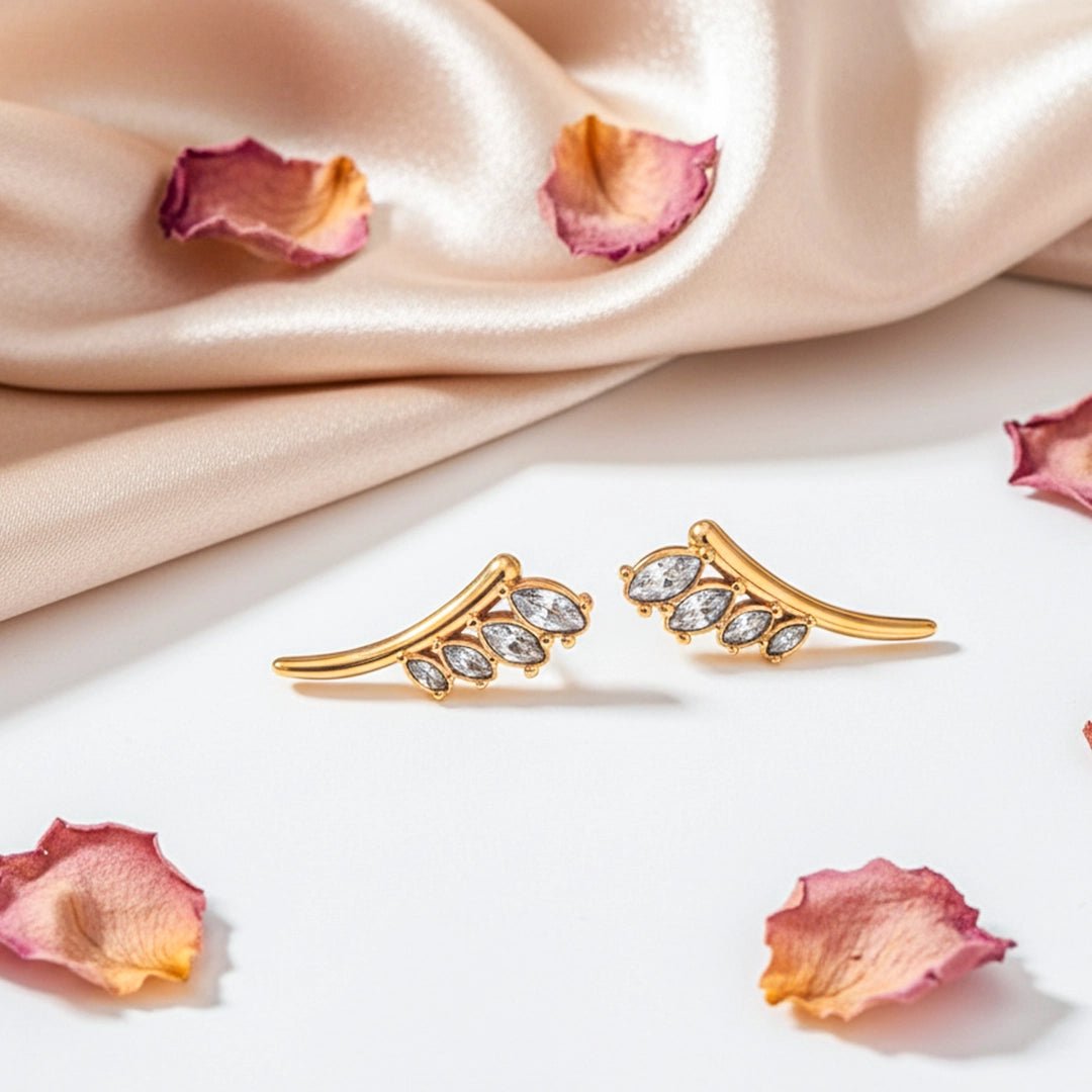 Leaf whisper Earrings - Silks & Jewels