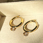 Luna Drop Crystal Gold Hoop Earrings - Silks & Jewels