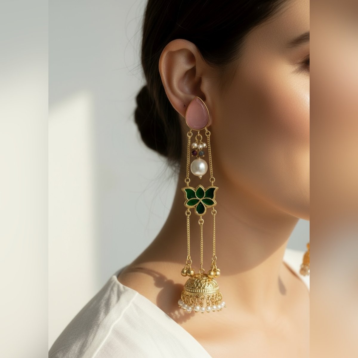 Mehfil Kashmiri Jhumka - Silks & Jewels