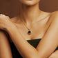 Midnight Muse Black Stone Necklace and Stud Set - Silks & Jewels