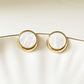 Mother of Pearl Stainless Steel Waterproof Stud Earrings - Silks & Jewels