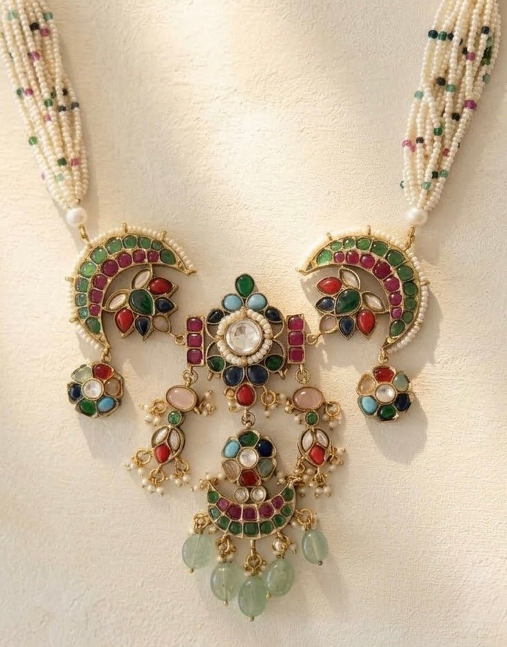 Navratan Chand Haar - Silks & Jewels