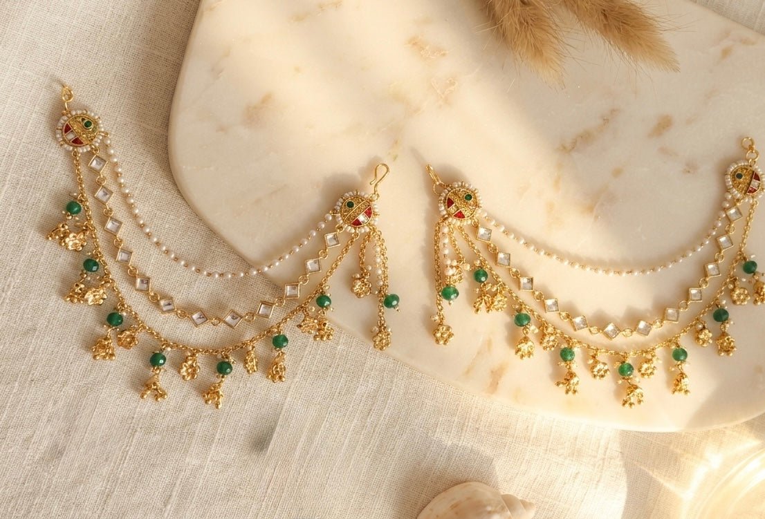 Raya Jadau Kundan Kan Chain - Silks & Jewels