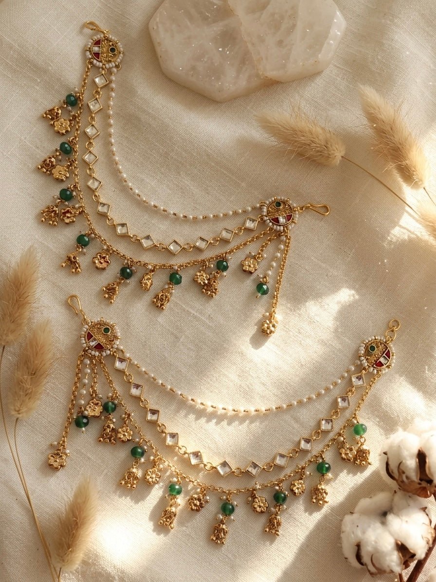 Raya Jadau Kundan Kan Chain - Silks & Jewels
