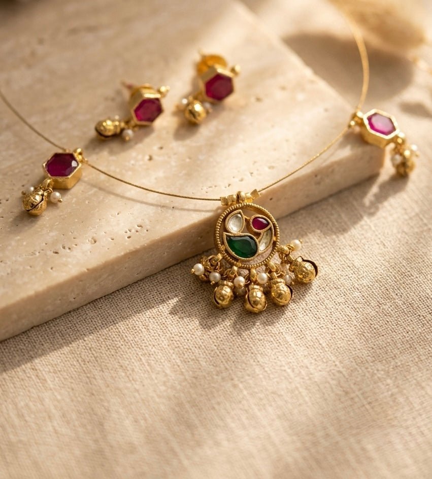 Riwaaz Wire Necklace - Silks & Jewels