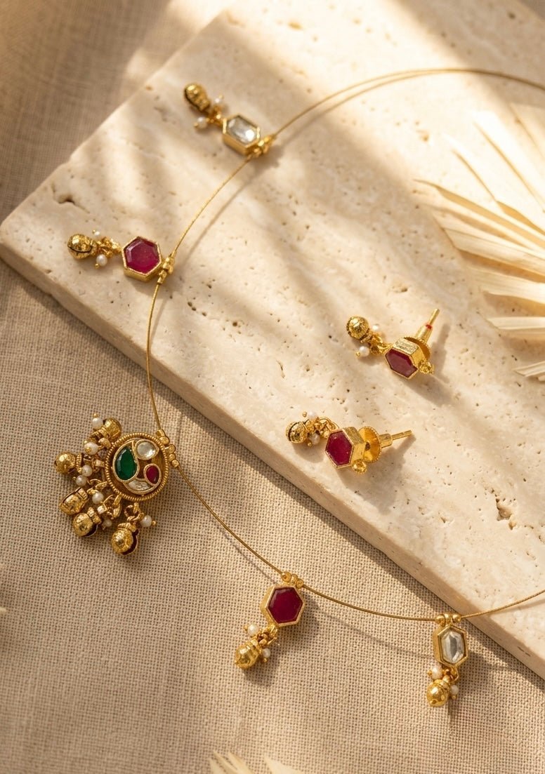 Riwaaz Wire Necklace - Silks & Jewels