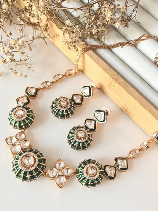 Shahi Meena Necklace - Silks & Jewels