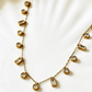 Sparkle Drop Gold Plated Crystal Charm Necklace - Silks & Jewels