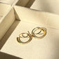 Twilight Curve Double Hoop Zircon Sparkle Earrings - Silks & Jewels