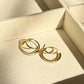 Twilight Curve Double Hoop Zircon Sparkle Earrings - Silks & Jewels