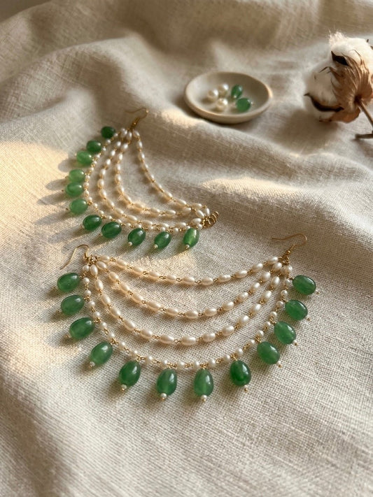 Twinkle green drop kaanchain - Silks & Jewels