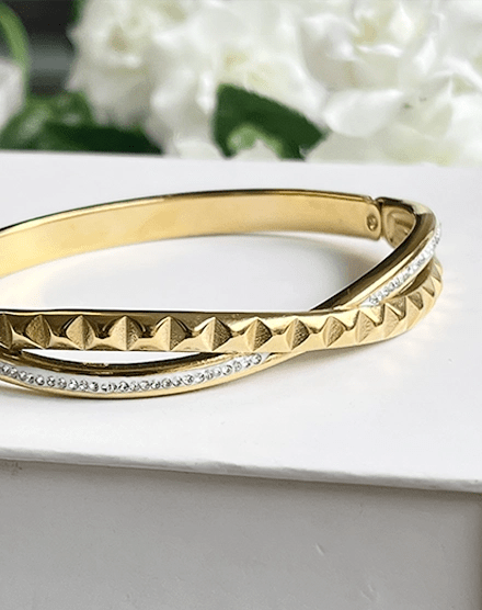 Twisted Stainless Steel Tarnish Free Everyday Bracelet - Silks & Jewels