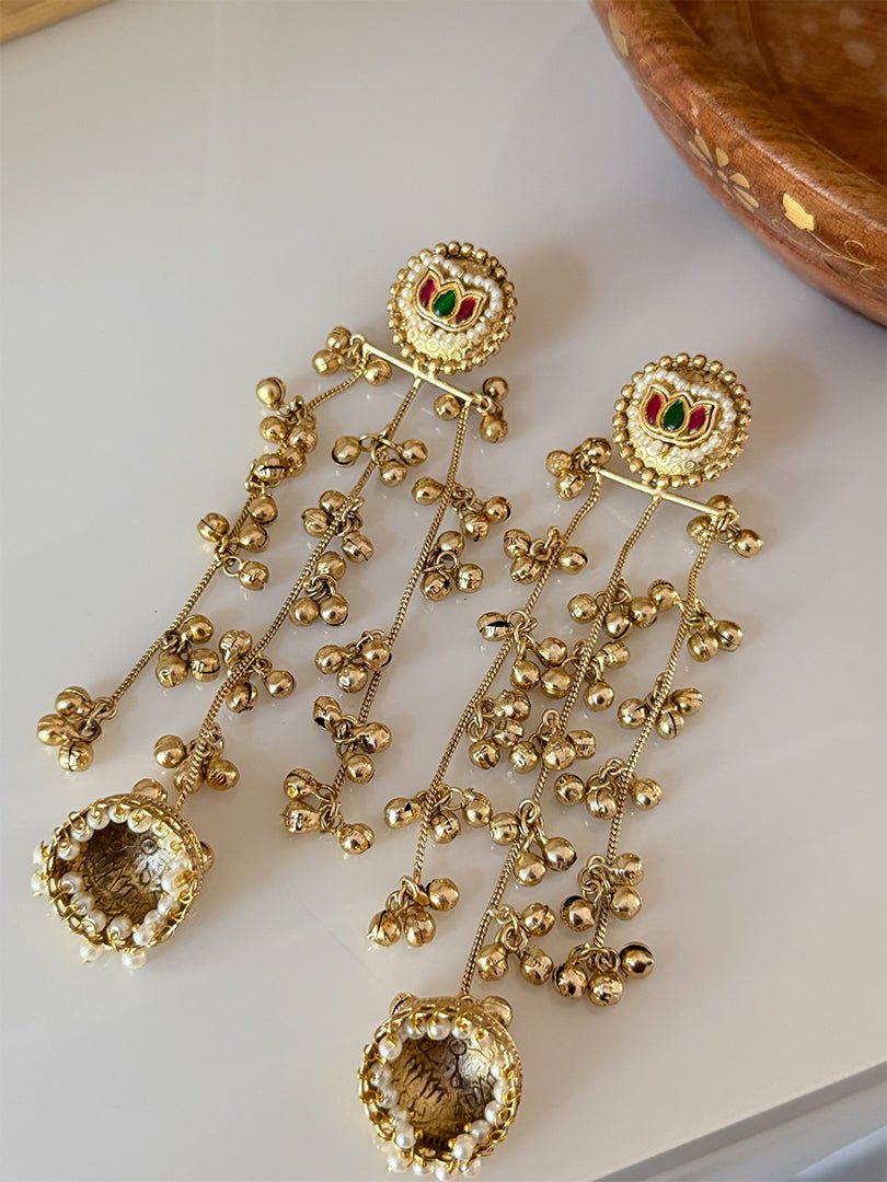 Zarinaar Jhumki - Silks & Jewels